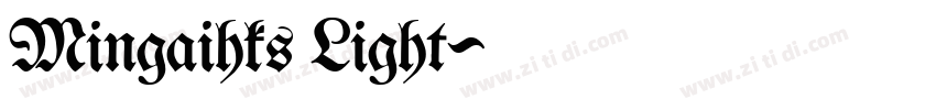 Mingaihks Light字体转换